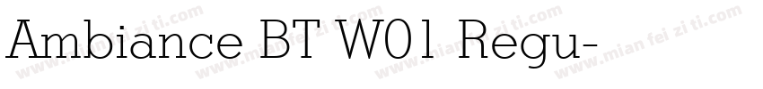 Ambiance BT W01 Regu字体转换